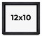 12x10 Shadow Box 1" Depth Black Picture Frame - UV Acrylic, Backing, Hanging Hardware